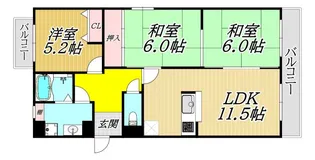 メゾンドーレ野間南【3階】の間取り