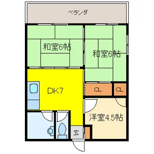 ベルメゾン金城【3階】の間取り