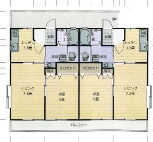 メゾンフローラ【1階】の間取り