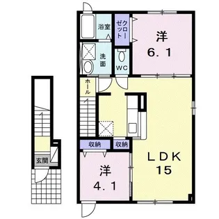 アンベリールB【2階】の間取り