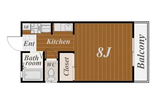 奥江アパート【2階】の間取り