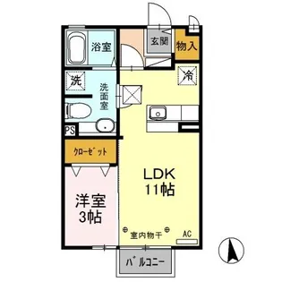 パルフェタムール【1階】の間取り
