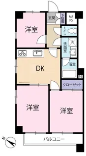 リノベ済★ライオンズマンション田園調布第二【1階】の間取り