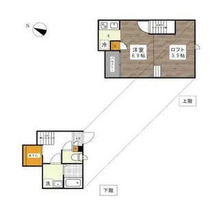 熊本県熊本市北区弓削5【アパート】の間取り