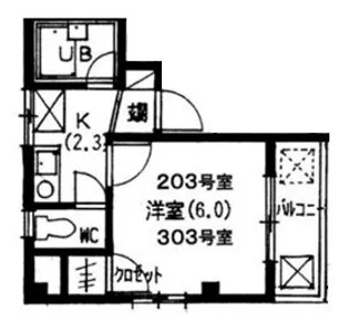 カーサ滝の茶屋【3階】の間取り