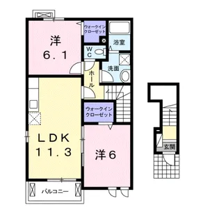 アンジール【2階】の間取り