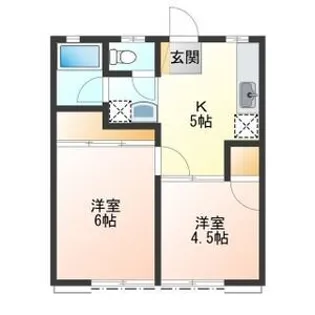 挟又ハイツA・B・C【1階】の間取り