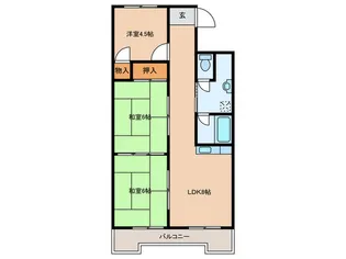 ドミ-ルいけはた【2階】の間取り
