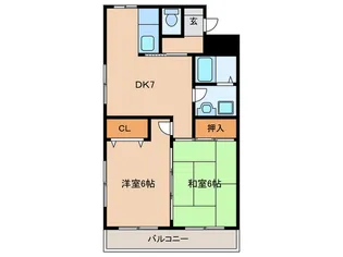 アエリエ上池田【3階】の間取り