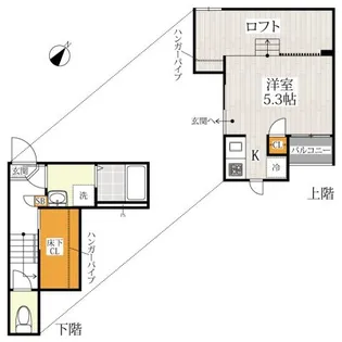 埼玉県川越市岸町1【アパート】の間取り