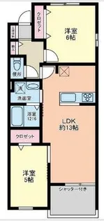 ジョイフルガーデン金山町【1階】の間取り
