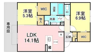 福岡県北九州市八幡西区御開2【アパート】の間取り