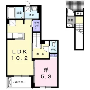 シトラス・ヴィレッジA【2階】の間取り