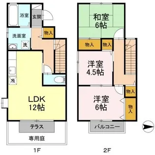 広島県広島市西区高須台4【一戸建】の間取り