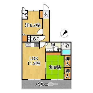 ライオンズマンション弘前公園【5階】の間取り