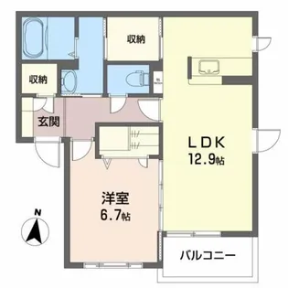 プロムナード南ケ丘A【1階】の間取り