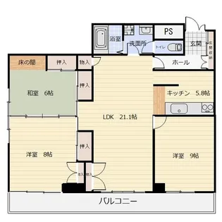 和三紫ビル【4階】の間取り