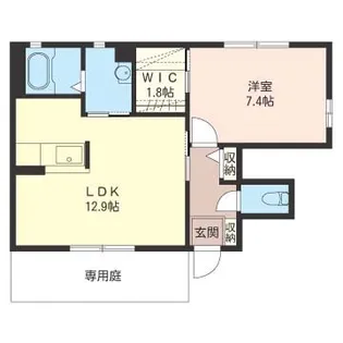 アトリオC【1階】の間取り