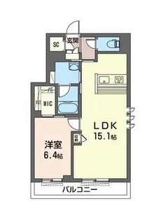 エルデさいたま新都心【2階】の間取り