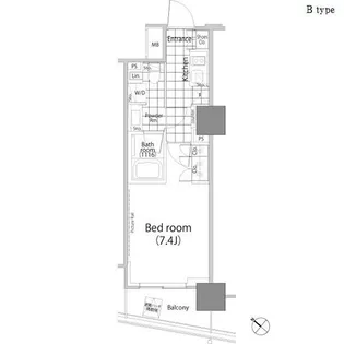 パークハビオ赤坂タワー【11階】の間取り