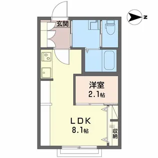 サンフラワー八幡【2階】の間取り