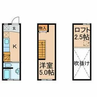 千葉県市川市真間5【一戸建】の間取り