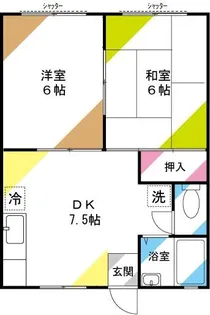 メゾンリュミエール【1階】の間取り