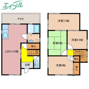 三重県名張市蔵持町原出【一戸建】の間取り