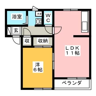 たまき苑F【2階】の間取り