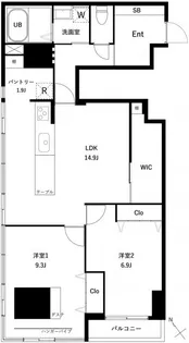 PARK MODERN 西葛西【2階】の間取り