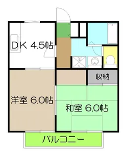 パークハイツふたば【2階】の間取り