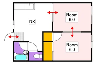 グリーンコート中島【1階】の間取り