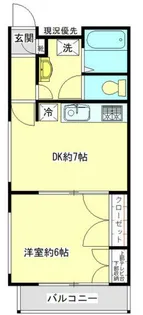 ウチダグリーンマンション【1階】の間取り