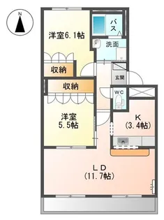 サンコート岐南【1階】の間取り
