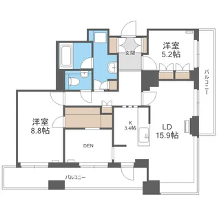 プライムメゾン大通公園【16階】の間取り
