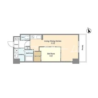 東京都大田区羽田3【マンション】の間取り