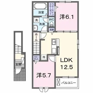 ラ・パーチェ II【2階】の間取り
