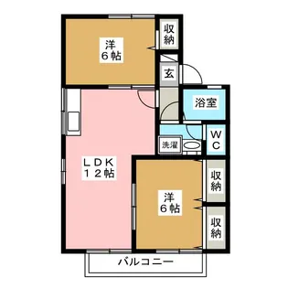 セジュール8たなか B棟【2階】の間取り