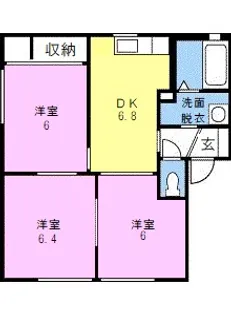 フォンテーヌ【1階】の間取り