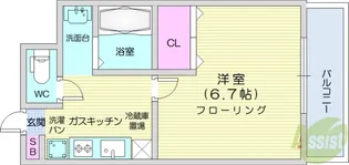 フォンテーヌ鶴が丘【2階】の間取り