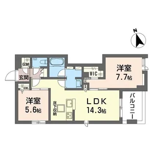 オーツー【1階】の間取り