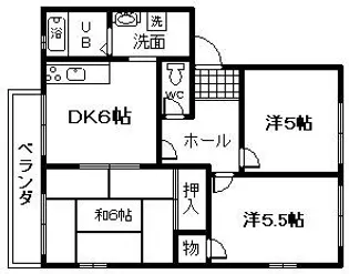 フレグランス阪南C棟【1階】の間取り