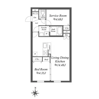SOLASIA residence世田谷代田【1階】の間取り