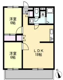 サンコーポ岩野【1階】の間取り