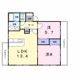 ボヌールB【2階】の間取り