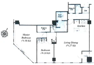 平河町森タワーレジデンス【18階】の間取り