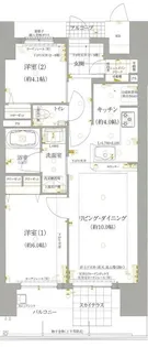 ロイヤルガーデンタワー岡山幸町 1302号室【13階】の間取り