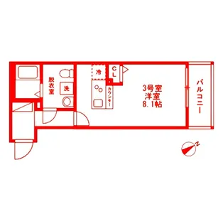 ベイルームリアナ堀ノ内【3階】の間取り