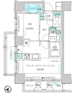 ヴィークブライト蔵前【9階】の間取り
