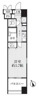 東京都港区南麻布2【マンション】の間取り
